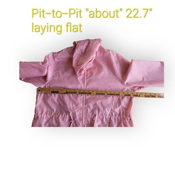 Primark Pink Hooded Packable Travel Raincoat Size S - Picture 7 of 8